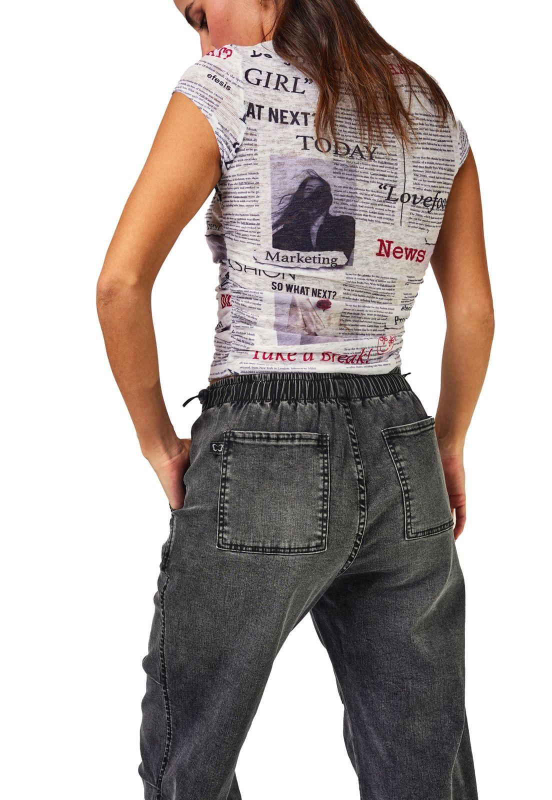 Jeans Jacinta Parachute Pretina Elasticada Negro Efesis-3