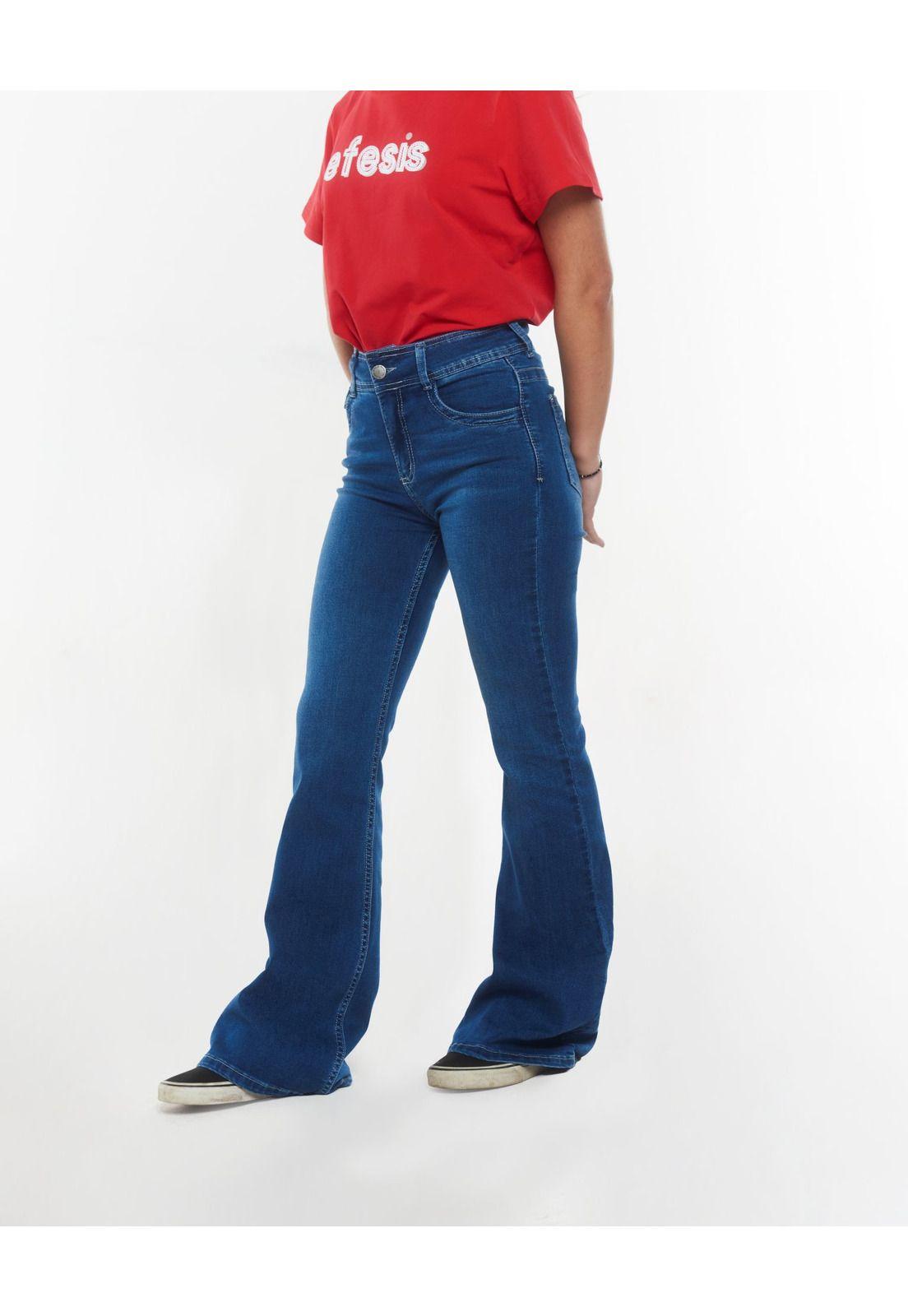 JEANS CELESTE FLARE RELOJERO C/ TAPETA AZUL EFESIS-1