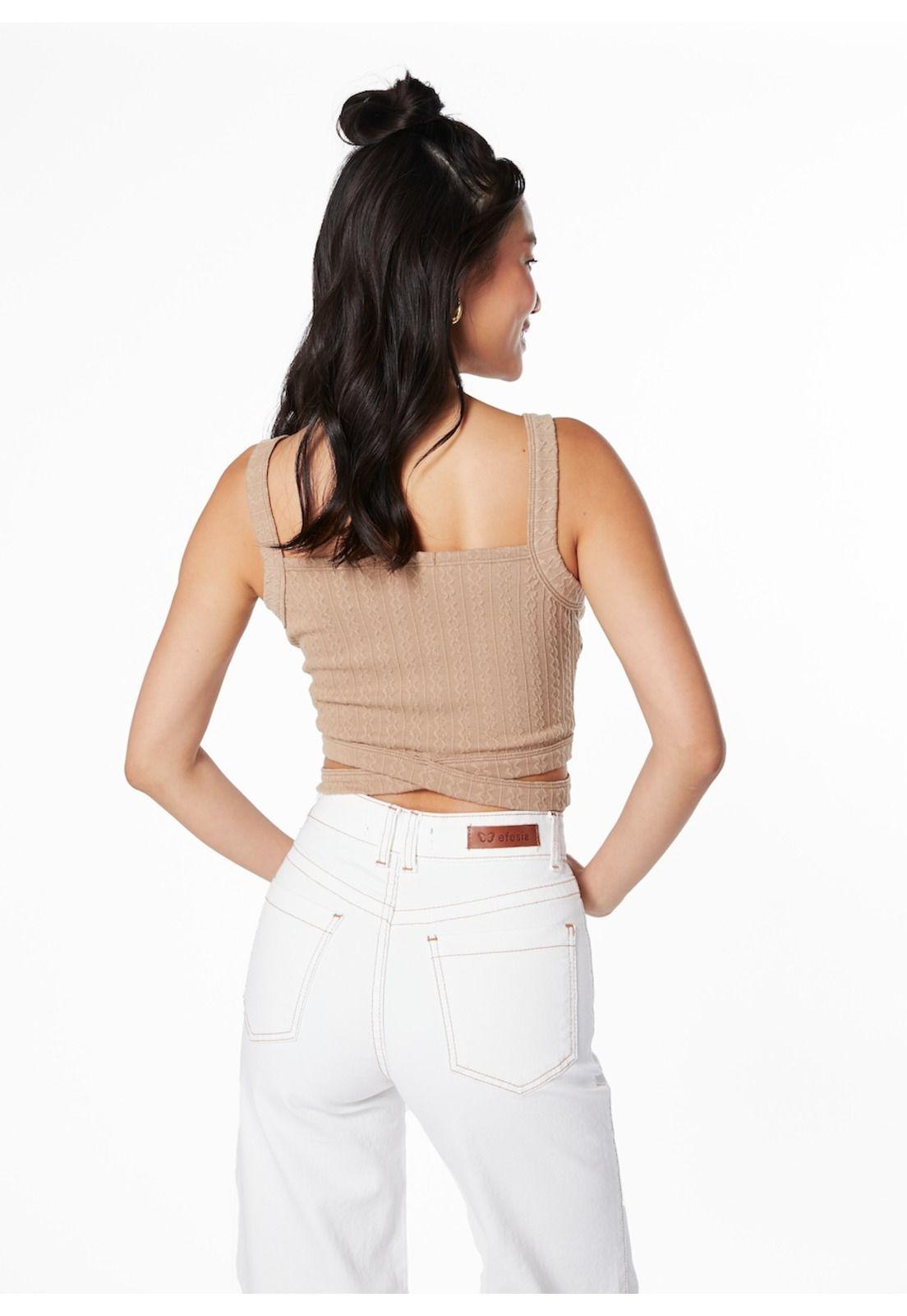 POLERA NAOKI CROP PABILOS CRUZADOS BEIGE-2