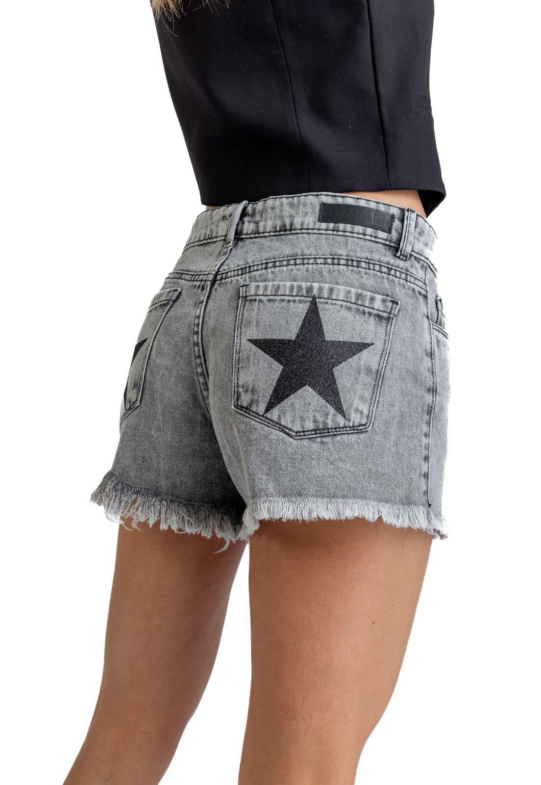 SHORT PANUCA ROTURAS ESTAMPADO ESTRELLA GRIS EFESIS-4
