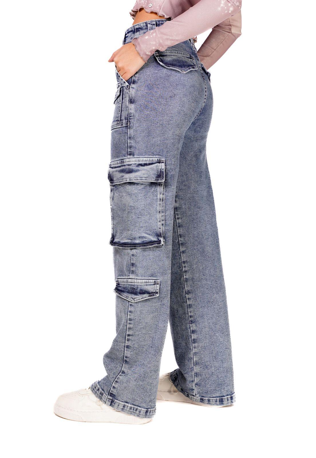 Jeans Spice Wide Cargo Multibolsillo Negro Efesis-2