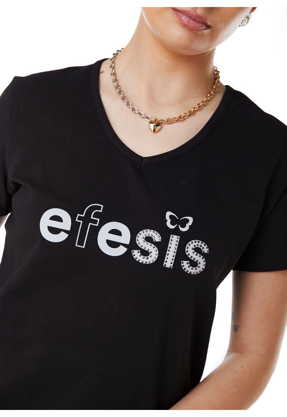 POLERA SARAI REGULAR ESTAMPADO Y TACHAS NEGRO EFESIS-4