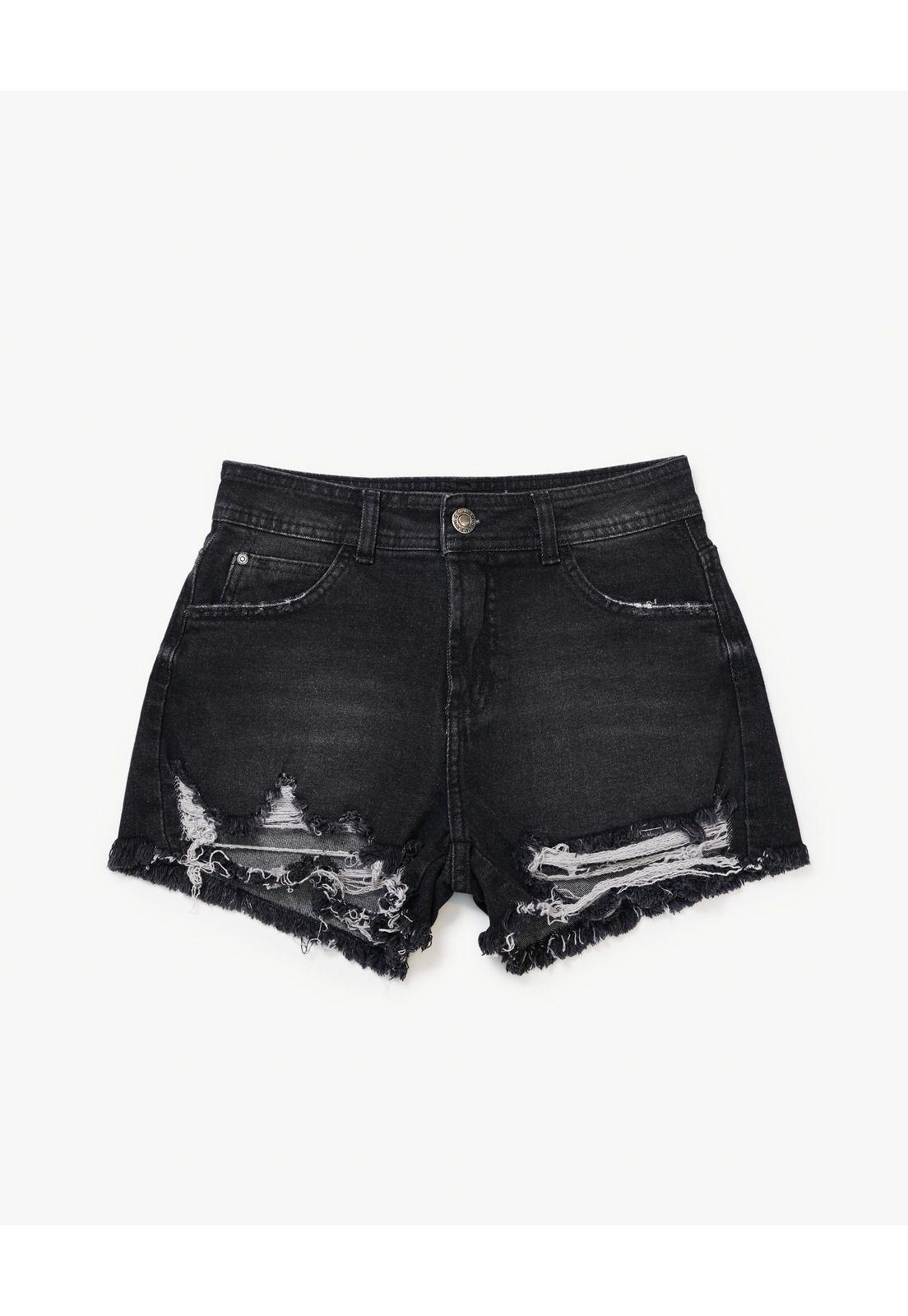 Short Fefy Mom Roturas Negro Efesis-0