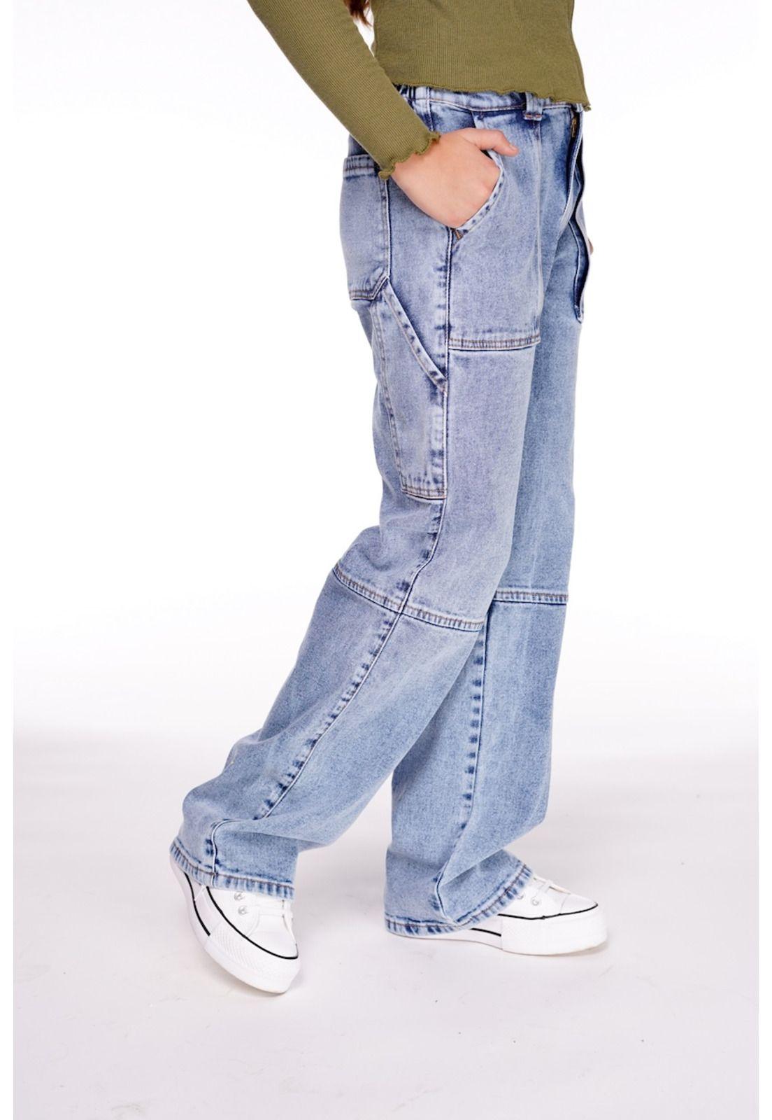 JEANS LINET RECTO CARGO PRETINA ELASTICADA-2
