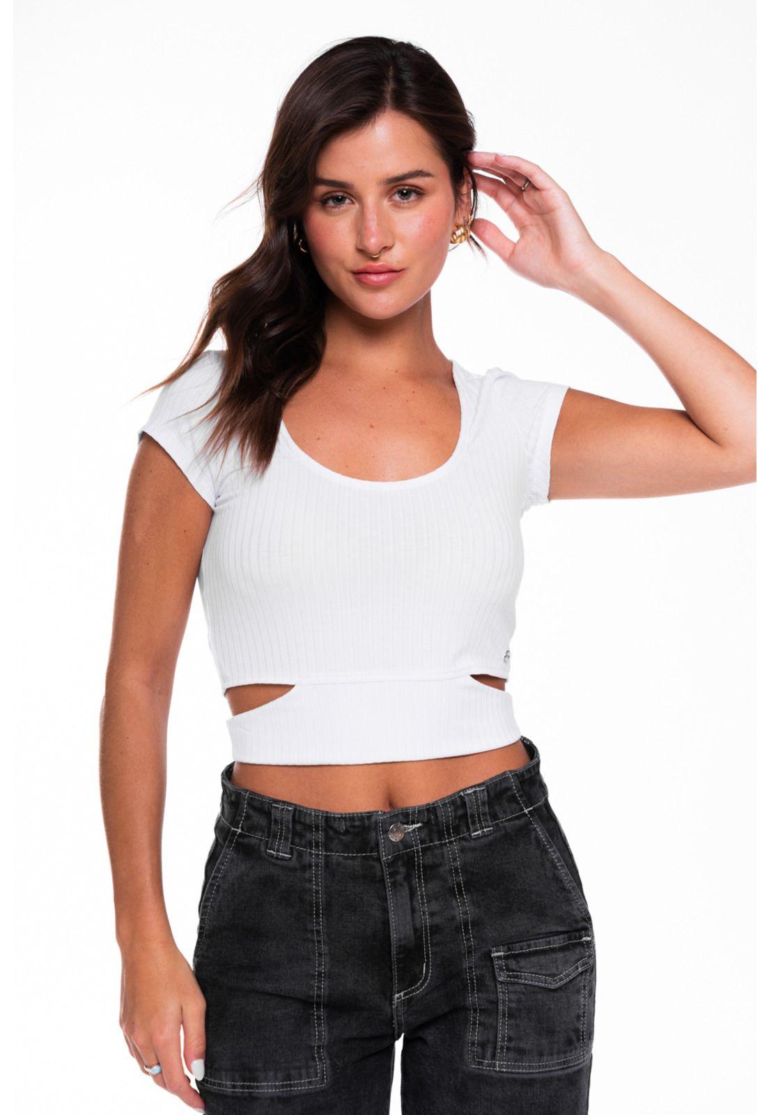 Polera Leyla Crop Abertura Costados Blanco Efesis-0