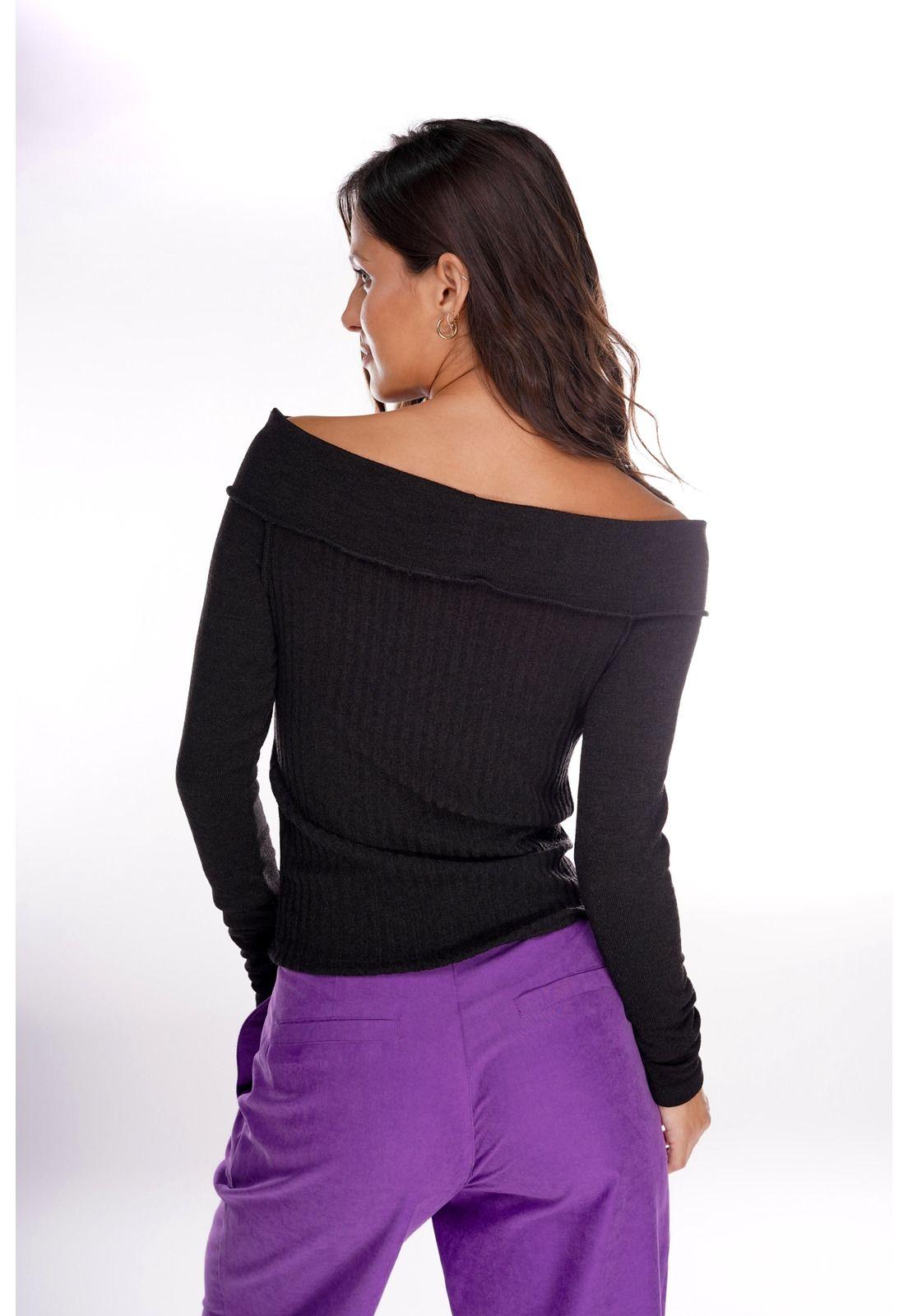 Polera Moa Regular Escote Bardot Estampada-1