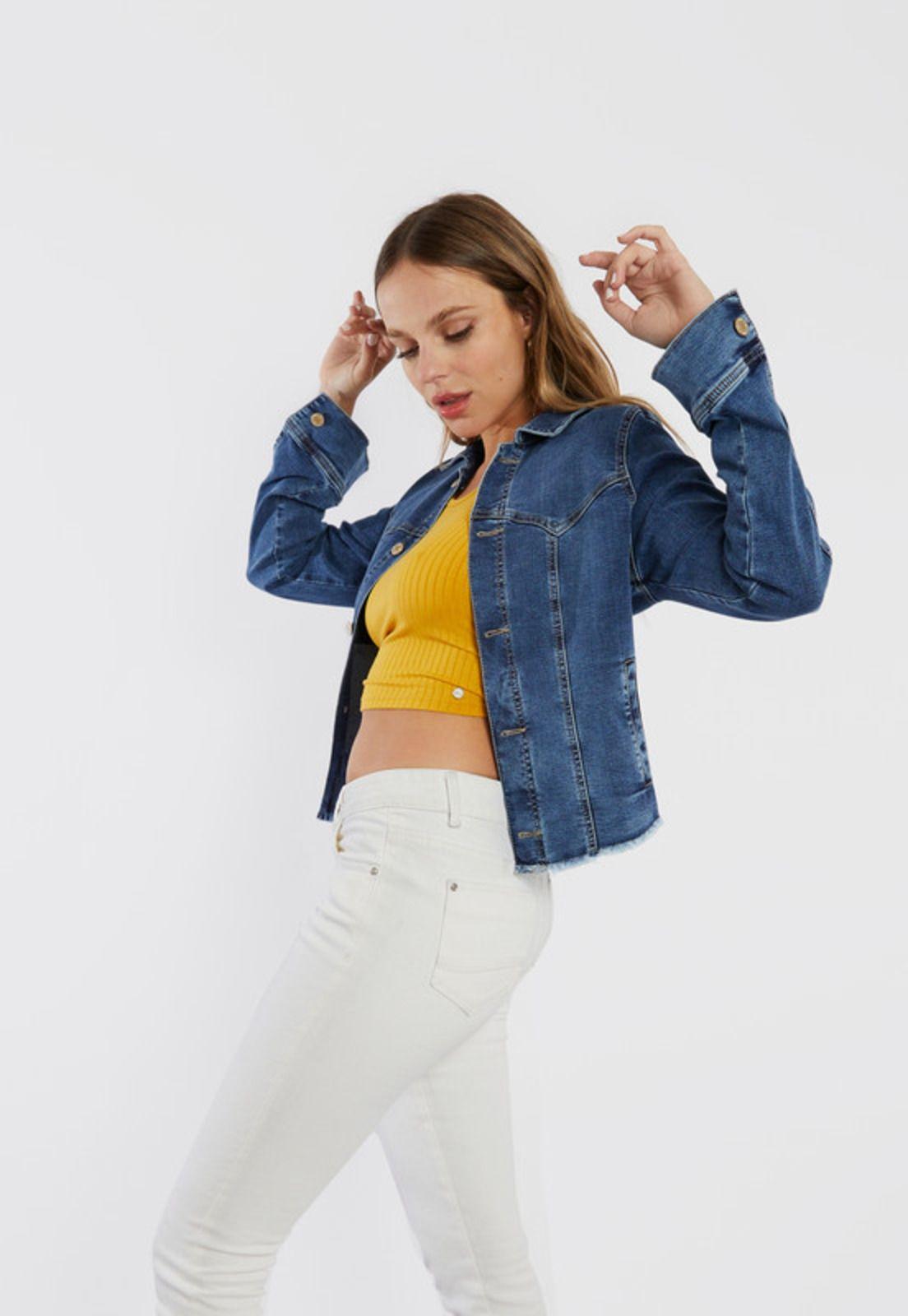 Chaqueta Regular Ruby Sin Pretina Azul-1