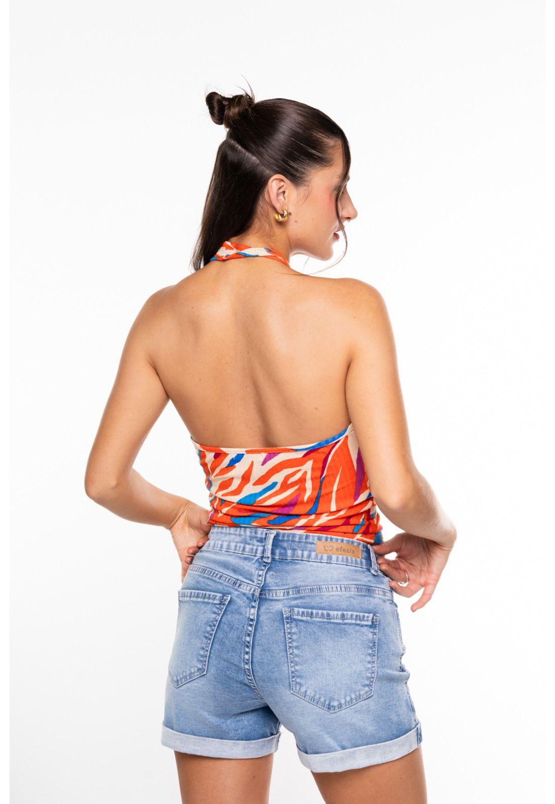 Polera Marsella Regular Cuello Halter Rojo Efesis-2