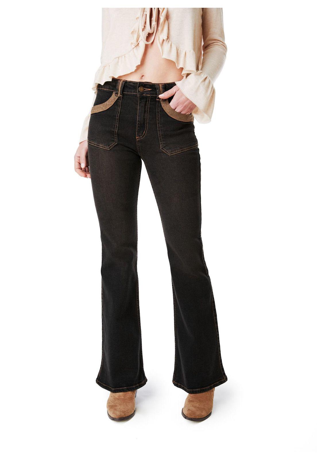 JEANS KORIN FLARE SOBRETEÑIDO NEGRO EFESIS-1