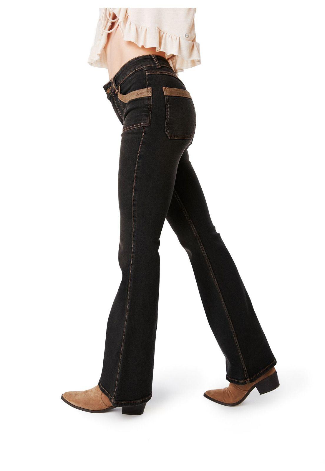 JEANS KORIN FLARE SOBRETEÑIDO NEGRO EFESIS-2