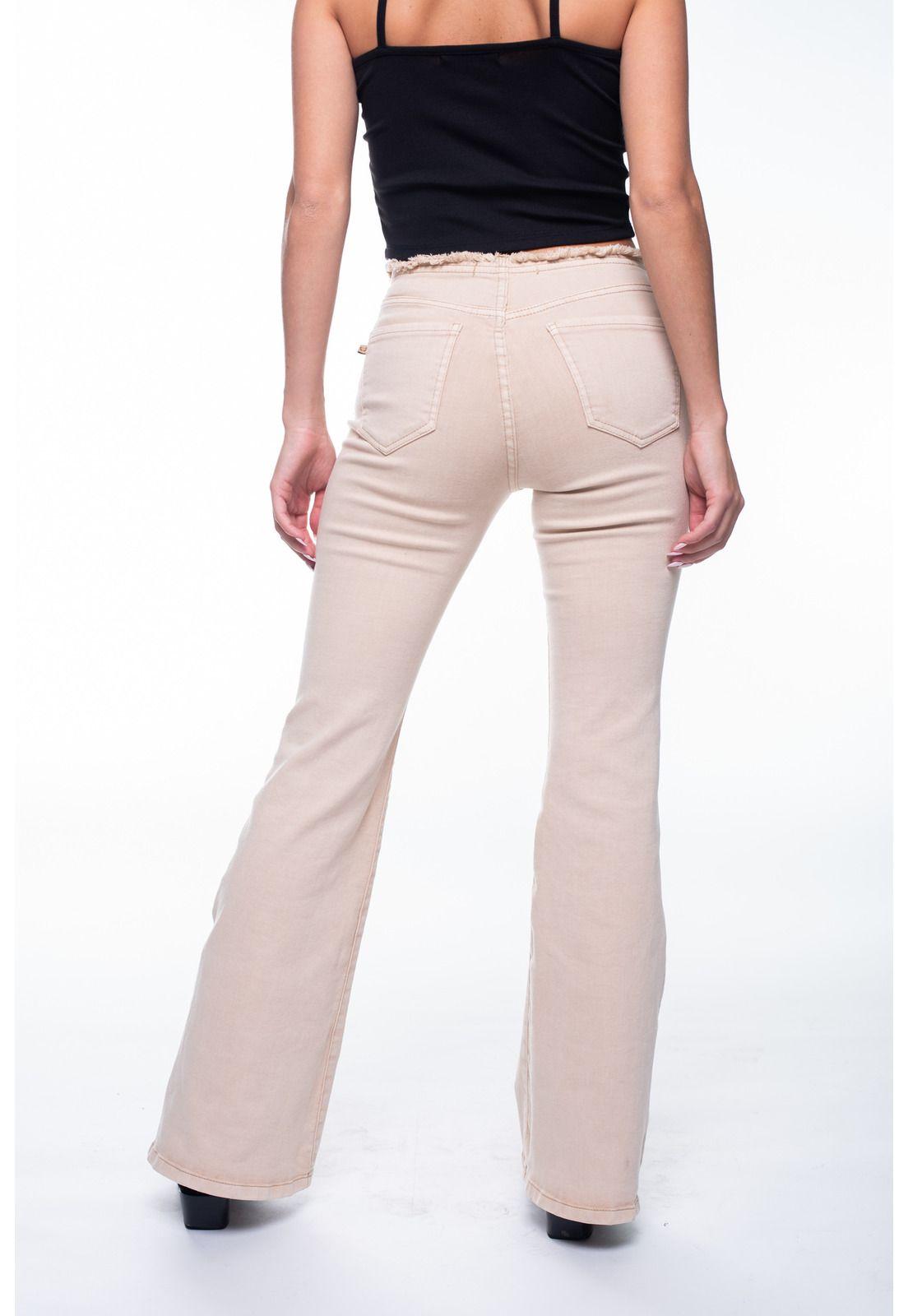 Pantalón Prety Flare sin Pretina Beige Efesis-2