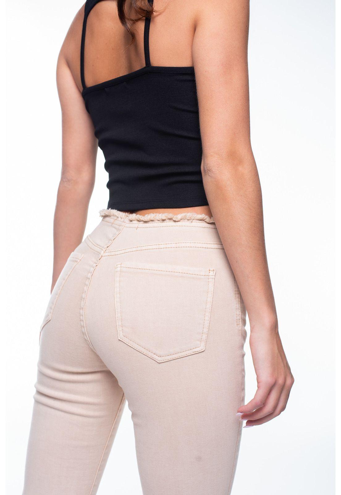Pantalón Prety Flare sin Pretina Beige Efesis-3