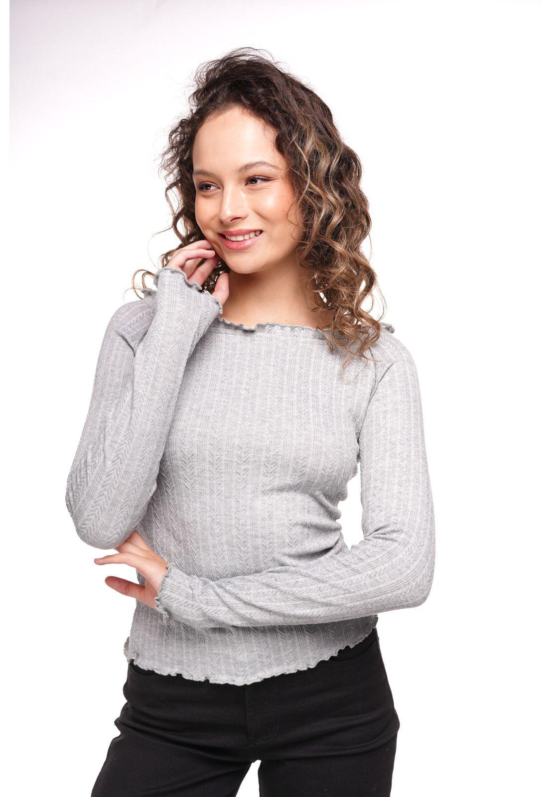 POLERA GANDA REGULAR ESCOTE BARDOT C/ RUCHA-3