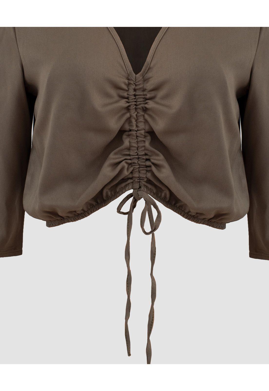 Blusa Crop Berta Recogido Delantero-0