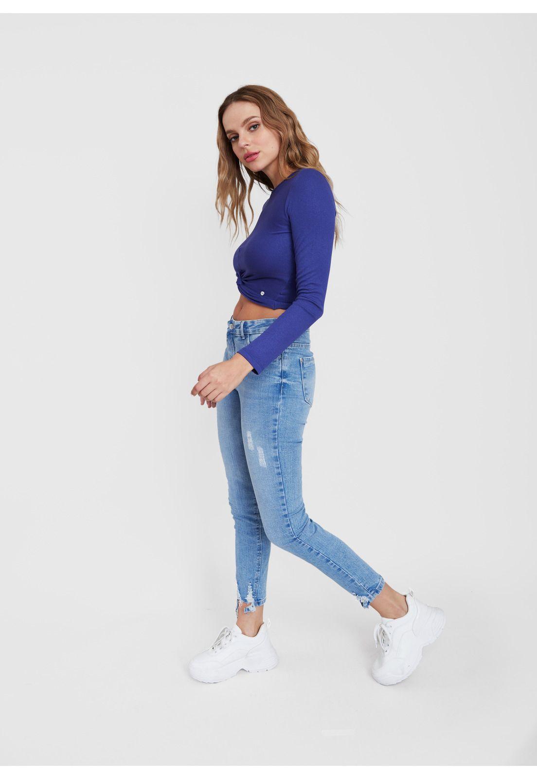 Jeans Nora Skinny Basta Decontruida Azul Efesis-2