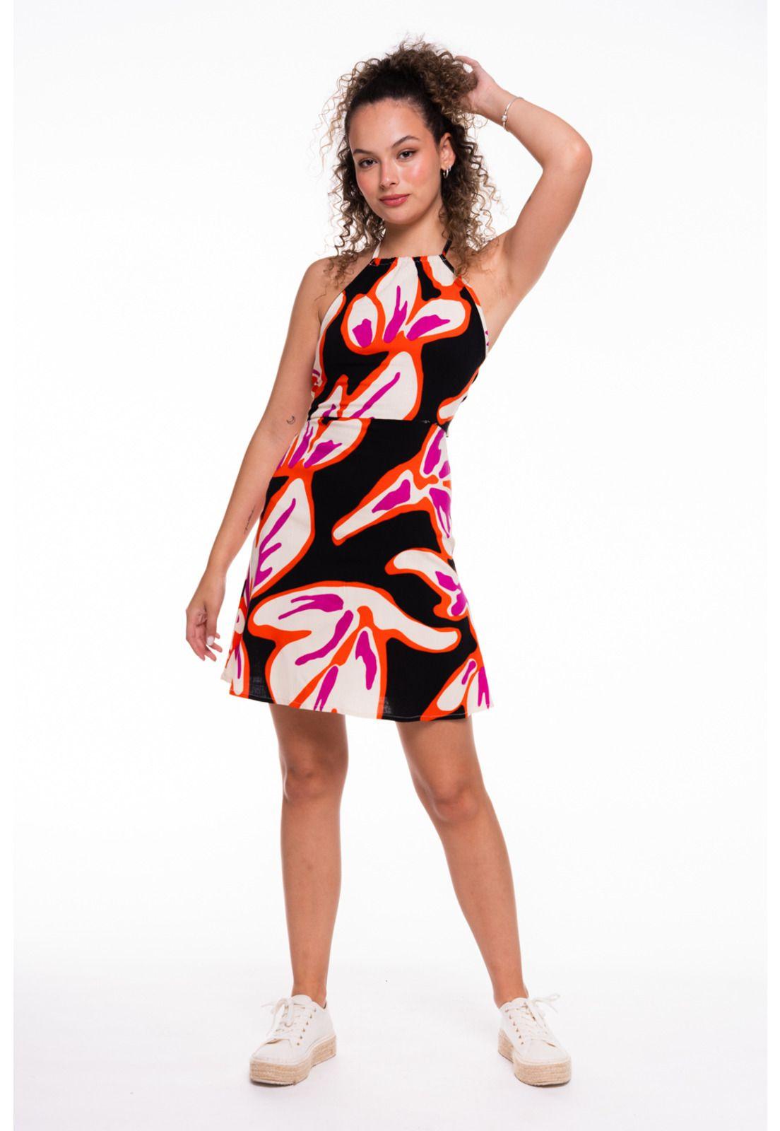 Vestido Nayla Halter Amarra Espalda Rojo Efesis-0