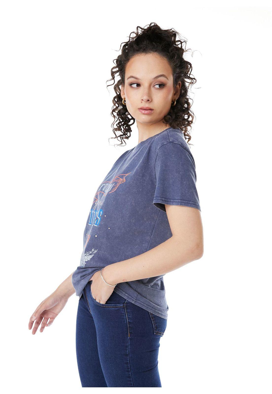 POLERA IKER REGULAR ESTAMPADA AZUL EFESIS-4