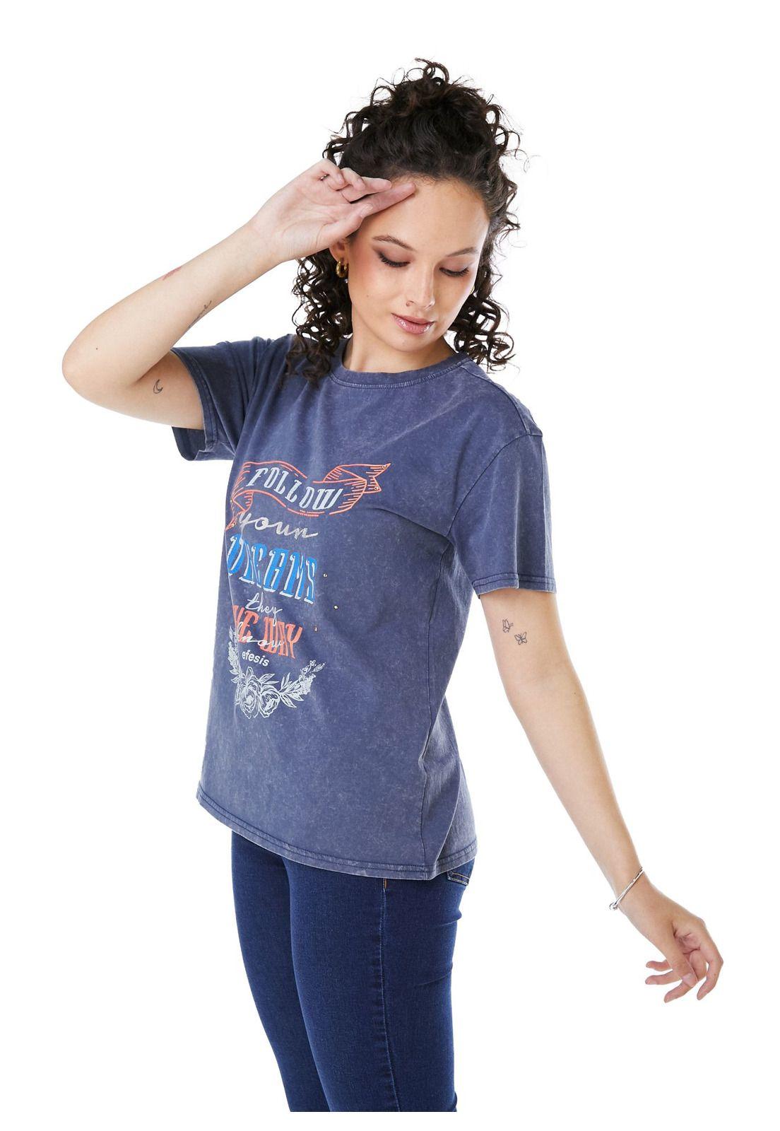 POLERA IKER REGULAR ESTAMPADA AZUL EFESIS-5