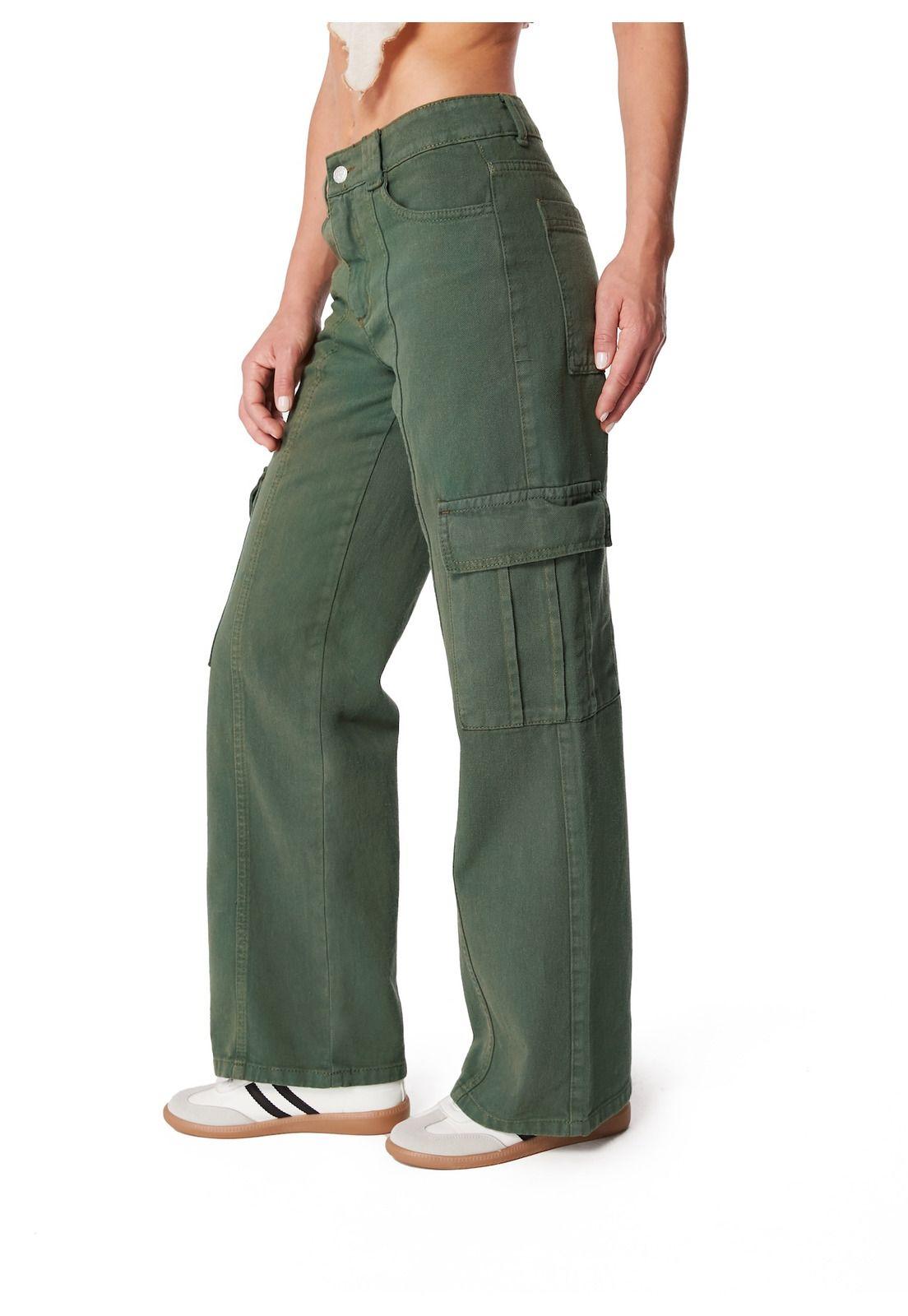 PANTALÓN VERDI WIDE BOLSILLO CARGO-2