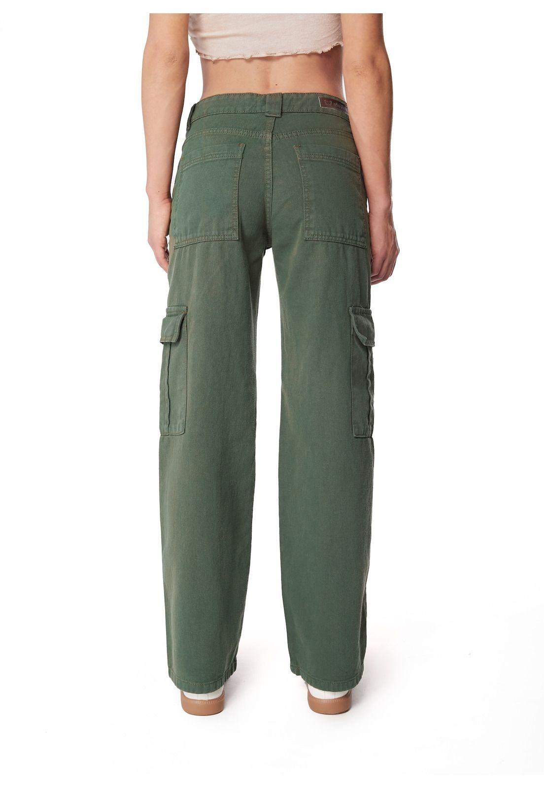 PANTALÓN VERDI WIDE BOLSILLO CARGO-3