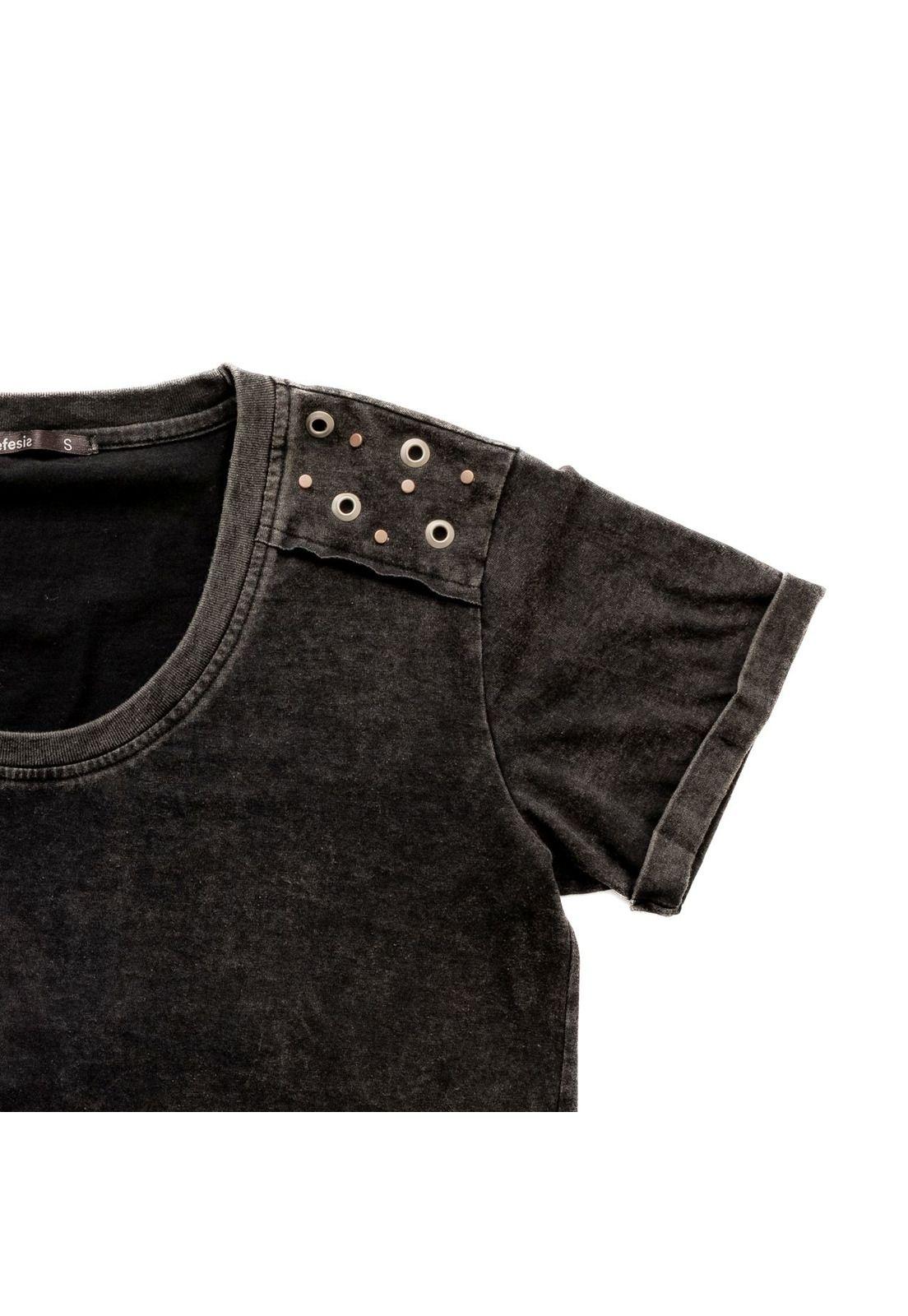 POLERA AMELI REGULAR GRAVILLADA OJETILLOS EN HOMBROS GRIS EFESIS-7