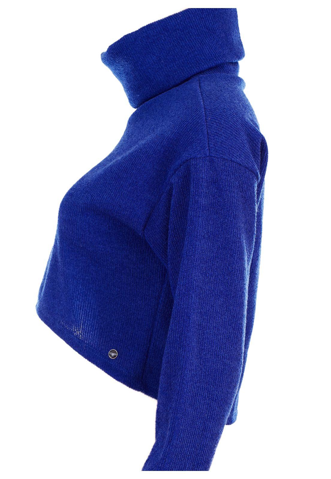 Sweater Ana Crop Cuello Alto Azul Efesis-3