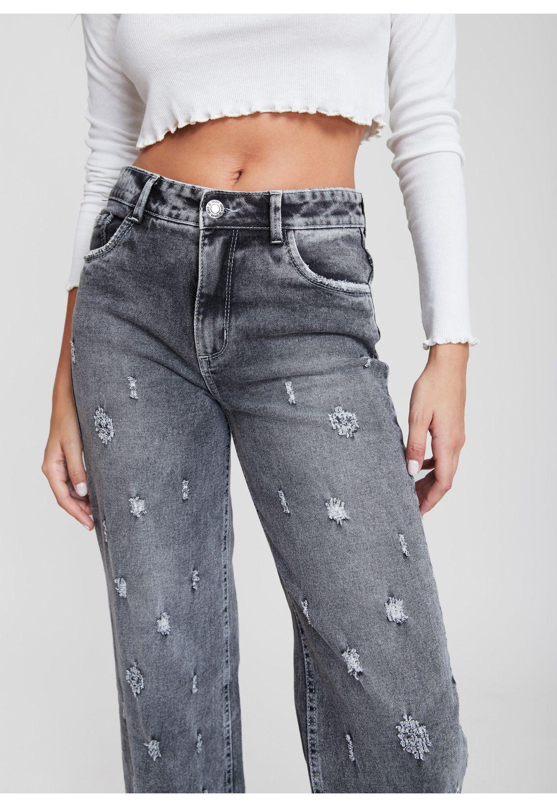 Jeans Noa Wide Prepicado Negro Efesis-4