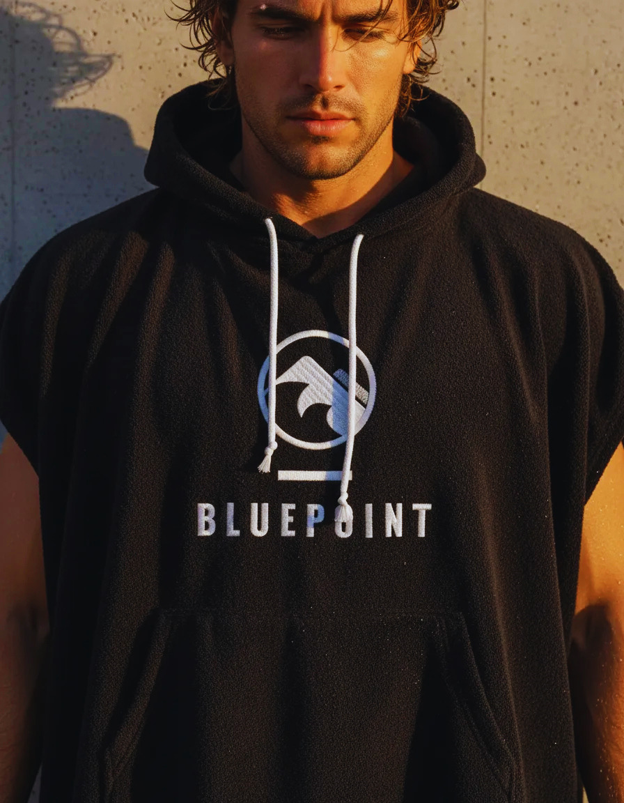 Poncho Toalla Masculino Blue Point Surf Kite Windsurf-5