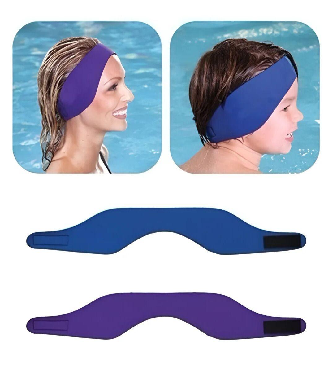 Cintillo De Neopreno Impermeable Proteccion Oidos Azul L-2