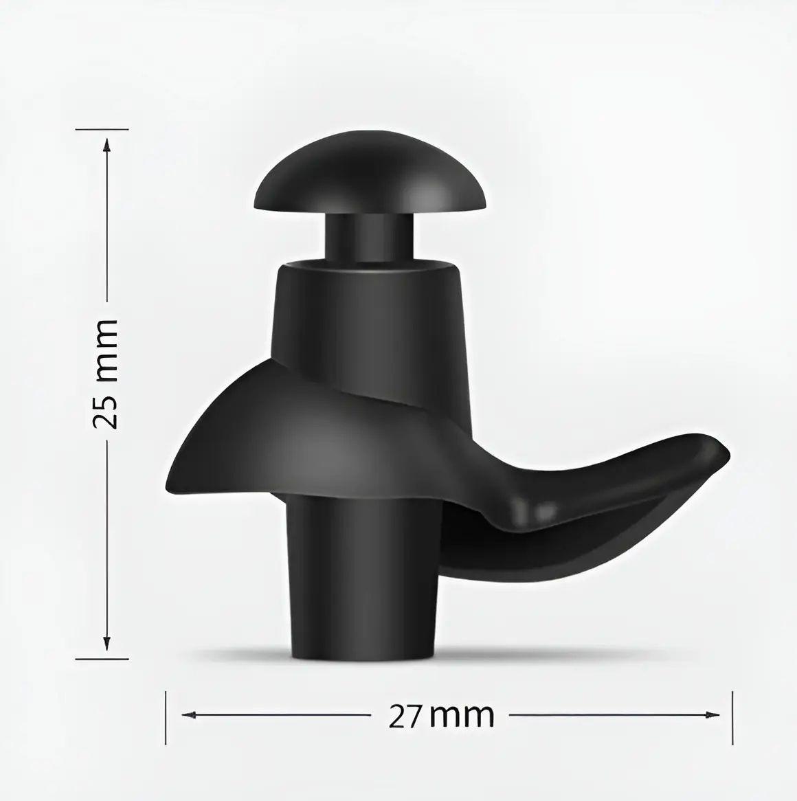 Tapones Para Oidos De Silicona Surf, Natacion o Kite. Color Negro-6