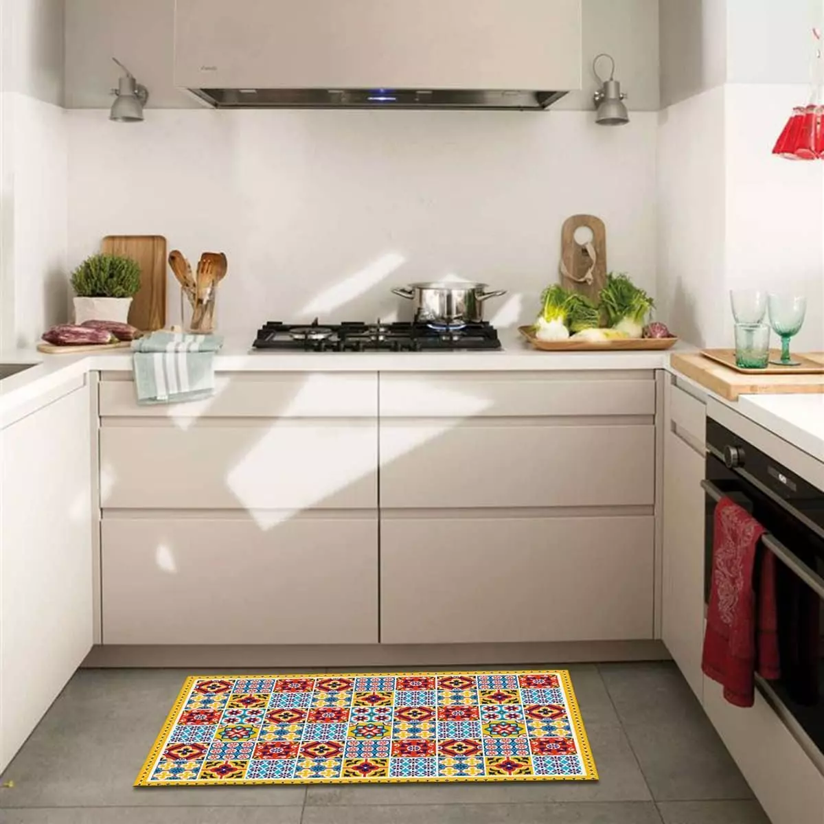 Alfombra Vinílica Cocina Baldosa Portuguesa 140x180cm-6