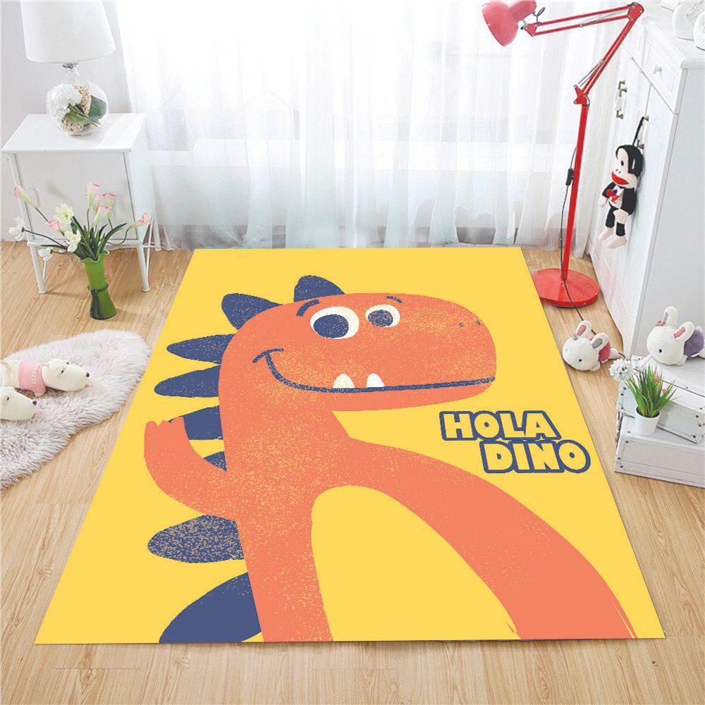 Alfombra Vinílica Infantil Hola Dino 110x140 cm-2