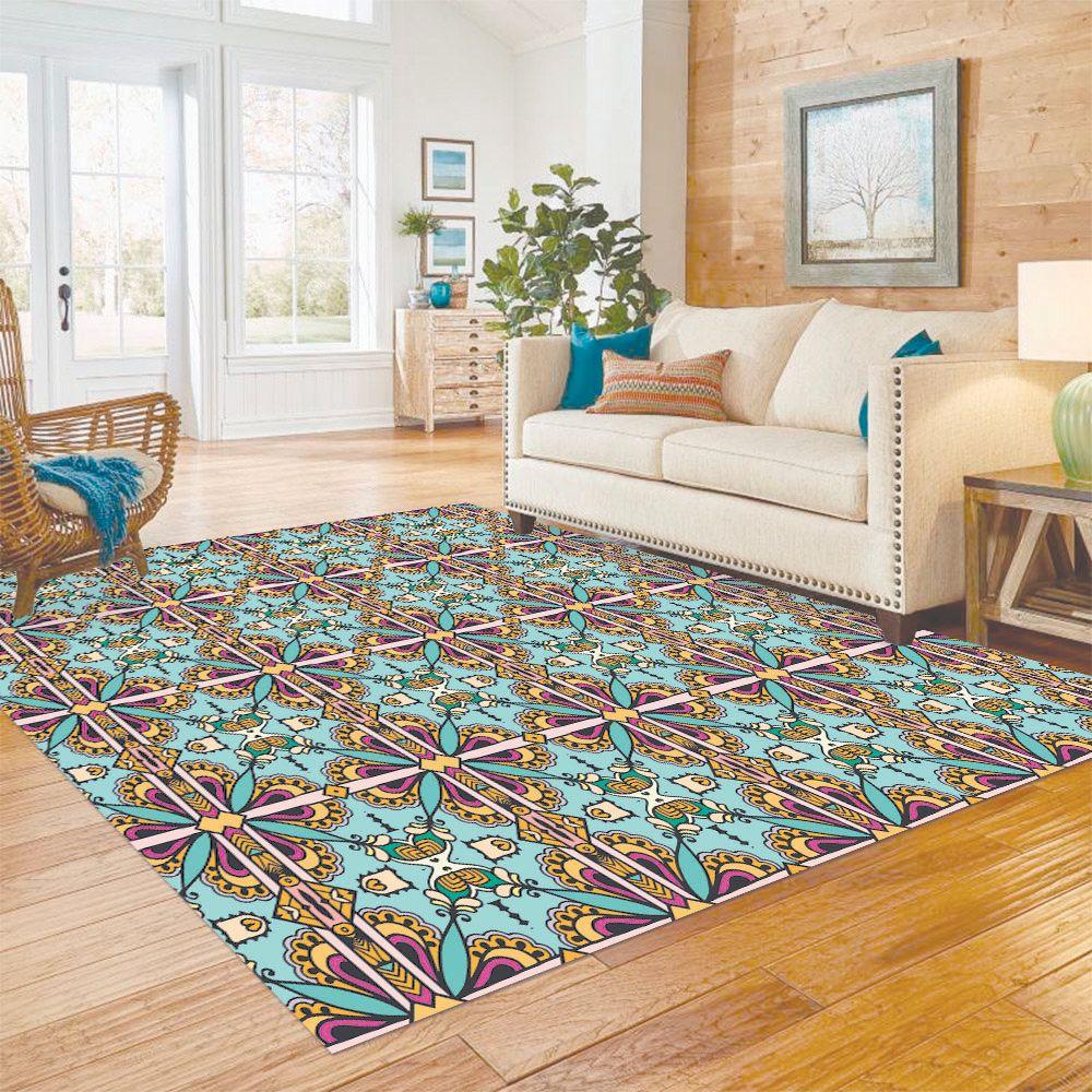 Alfombra Vinílica Living  Mandala Árabe 140x160 cm-8