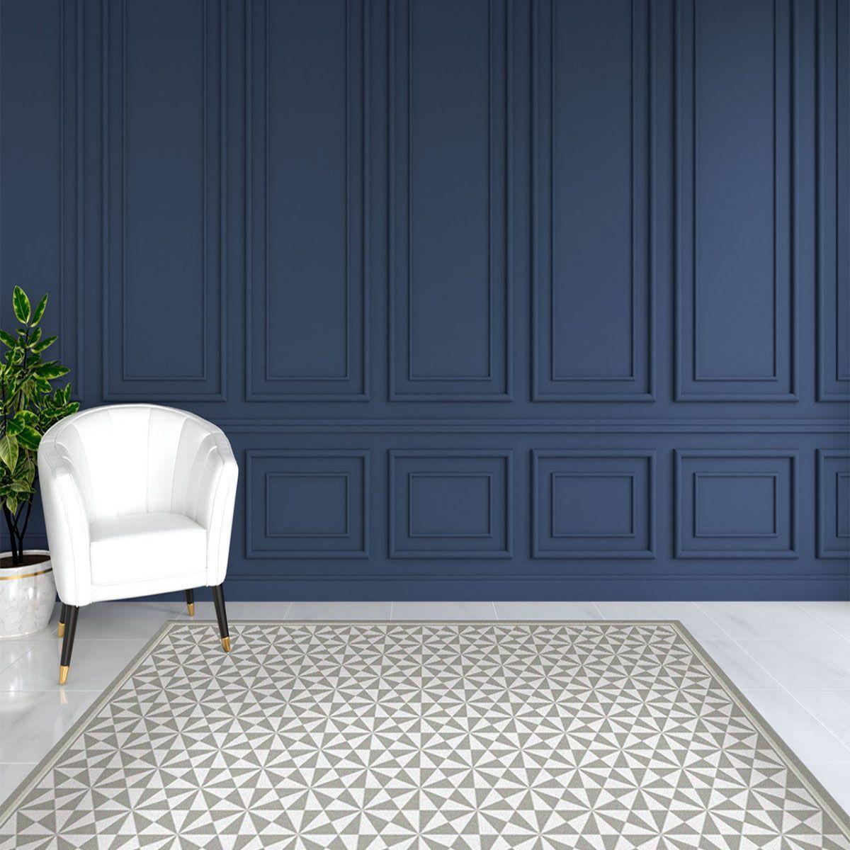 Alfombra Vinílica Living  Pirámide Grey Mist 50x70 cm-5