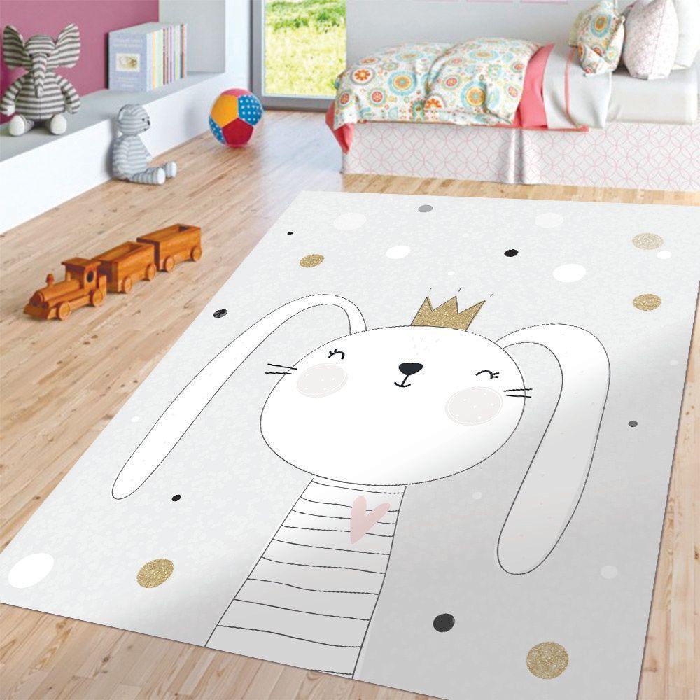Alfombra Vinílica Infantil Tan Solo Coneja 110x140 cm-2