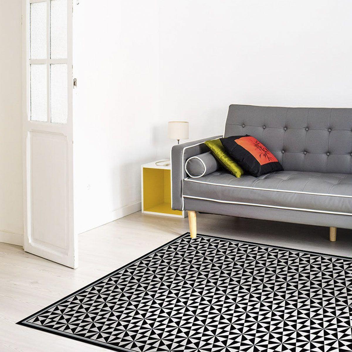 Alfombra Vinílica Living  Pirámide Black 140x220 cm-5