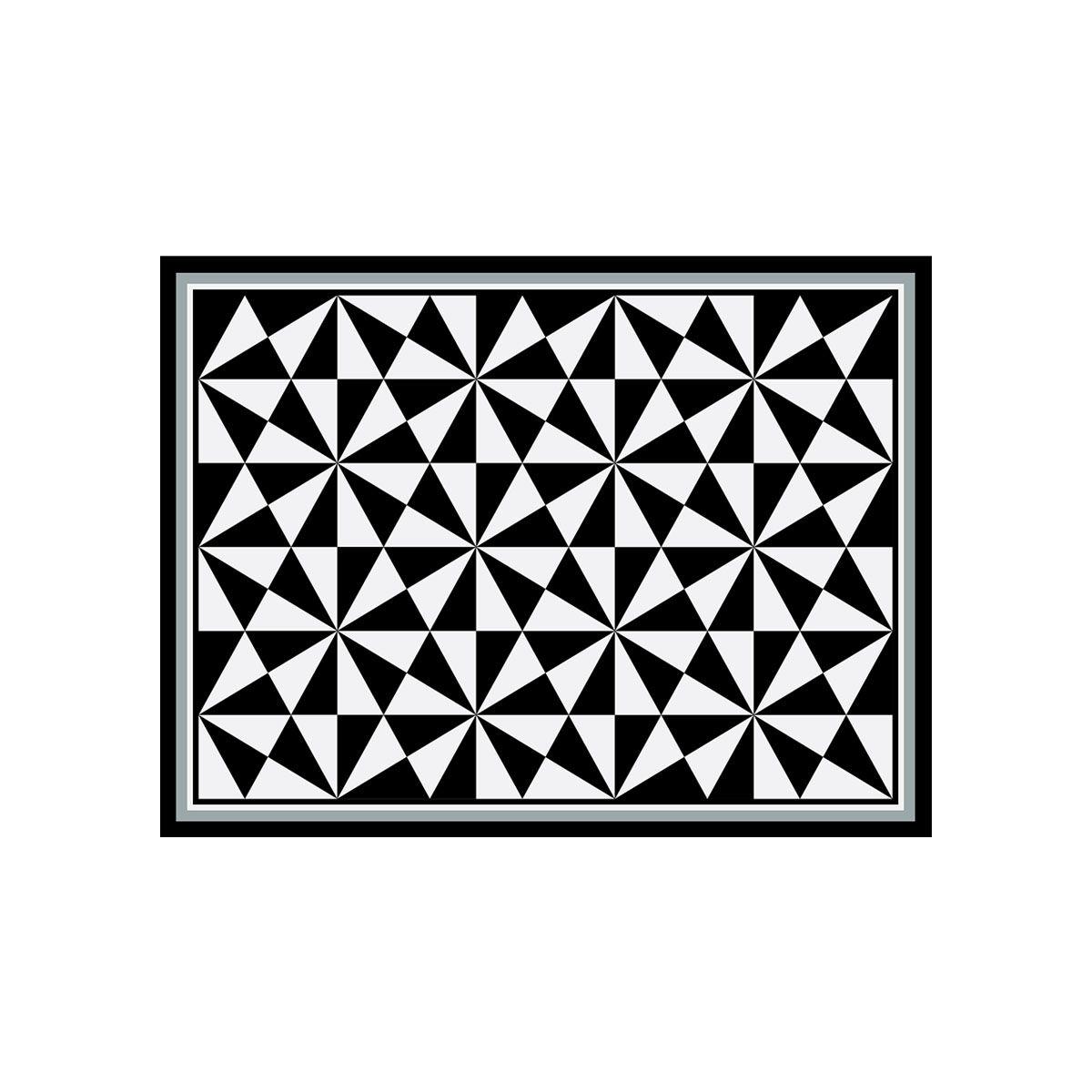 Alfombra Vinílica Living  Pirámide Black 140x160 cm-0