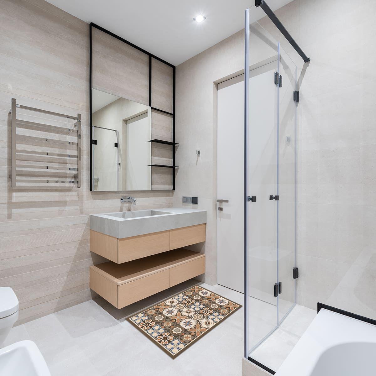 Alfombra Vinílica Baño Cocina Baldosa Verona 50x70 cm-2