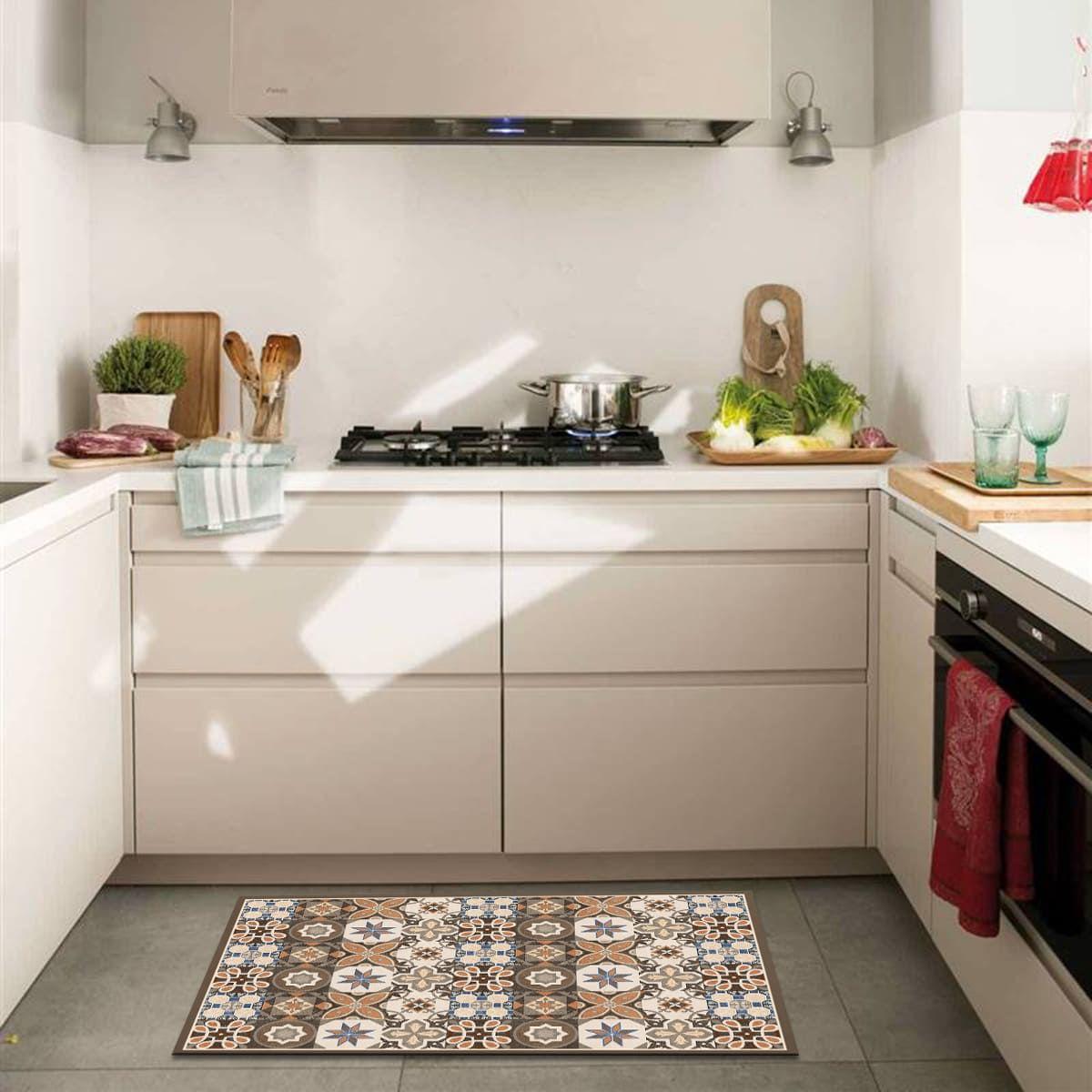 Alfombra Vinílica Baño Cocina Baldosa Verona 50x70 cm-6
