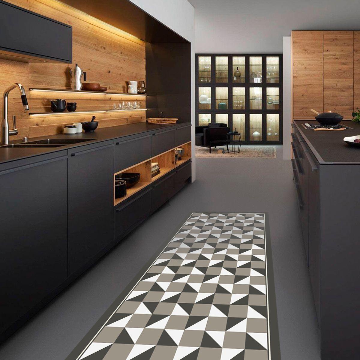 Alfombra Vinílica Living  Tablero Titanium 70x140 cm-3