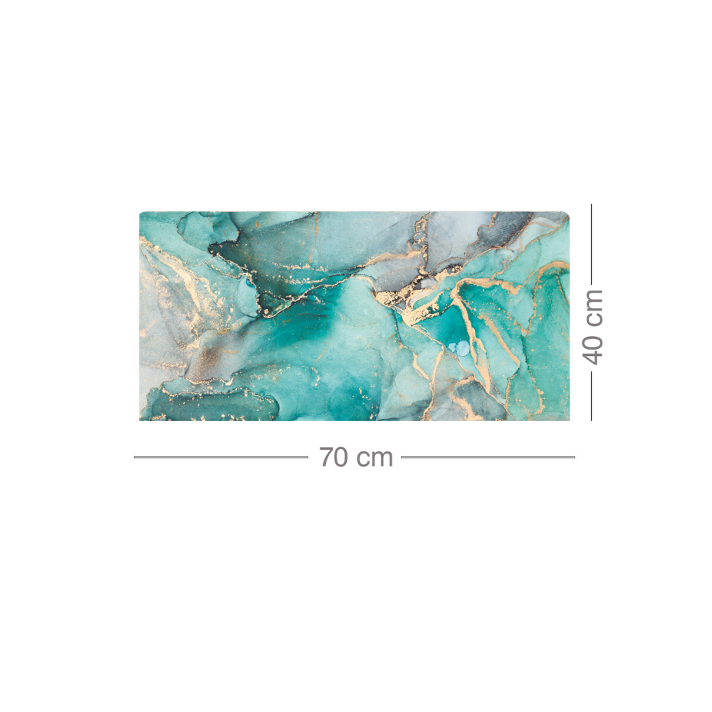 Mouse Pad XL Oficina Mármol Turquesa 40x70 cm-1