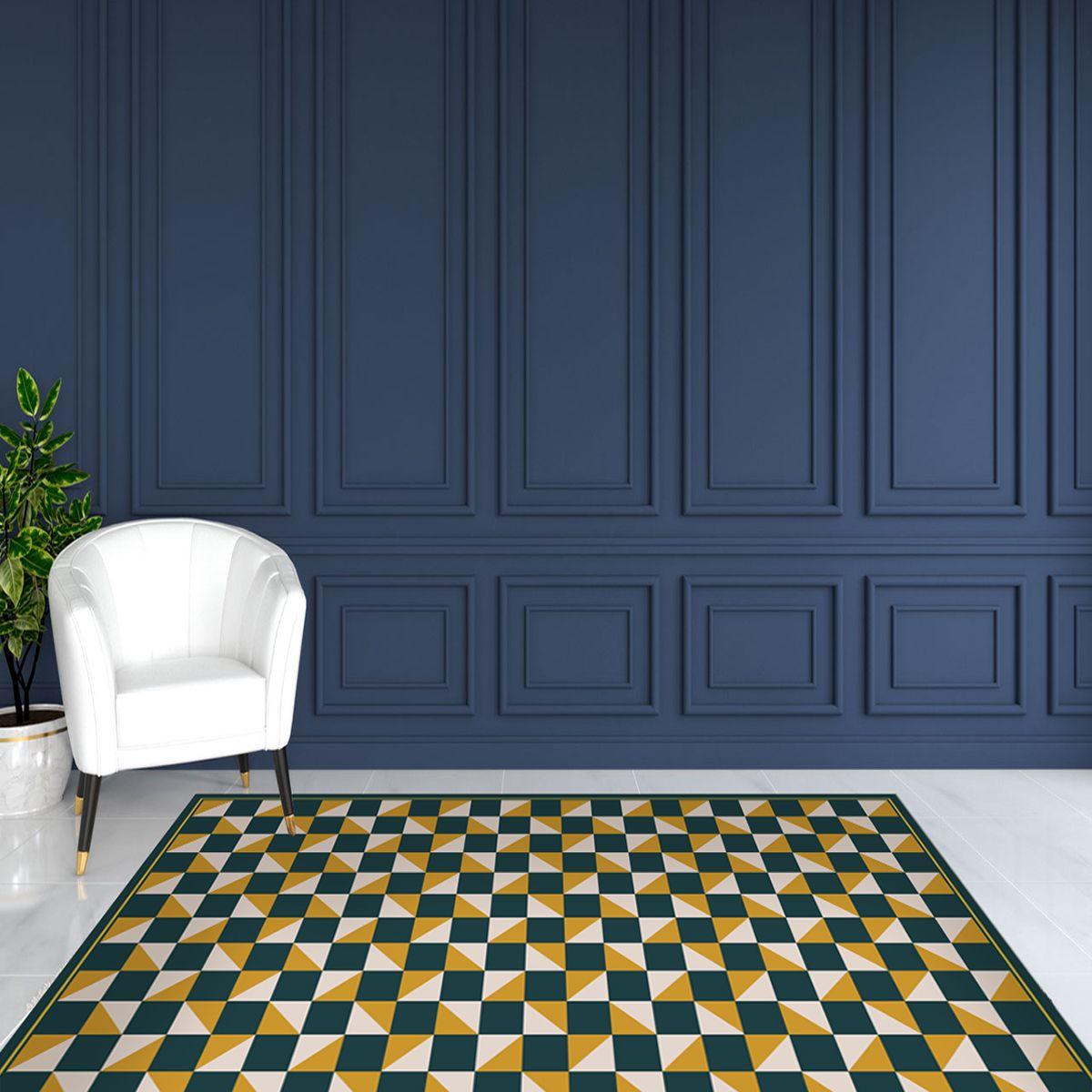 Alfombra Vinílica Living  Tablero Mustard 140x160 cm-6