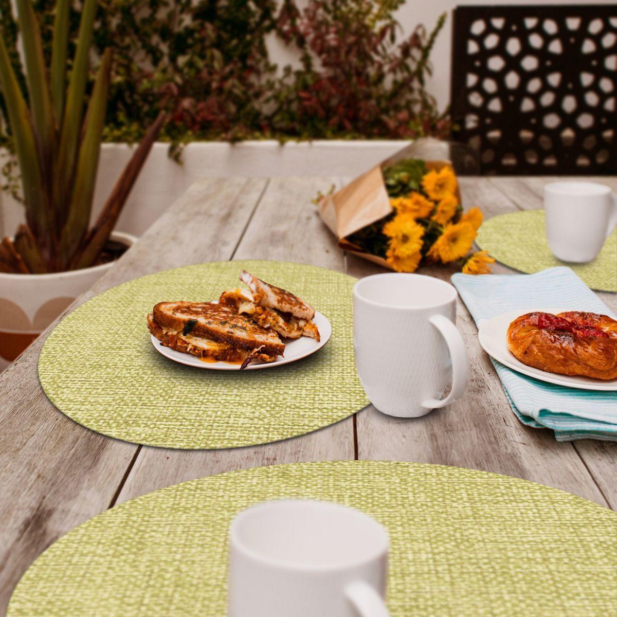 Set 4 Individuales Luxe Lemon Grass Redondo-1