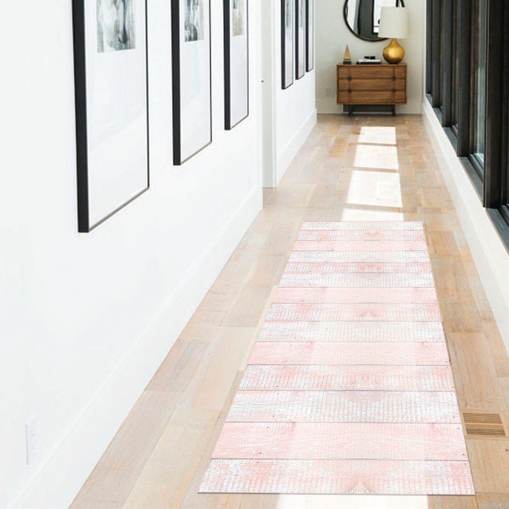 Alfombra Vinílica  Madera Vintage Palo Rosa 140x160 cm-3