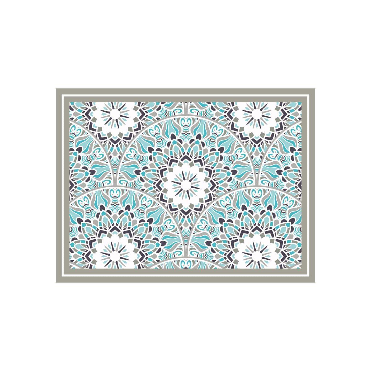 Alfombra Vinílica Living  Mandala Flor 140x180 cm-0