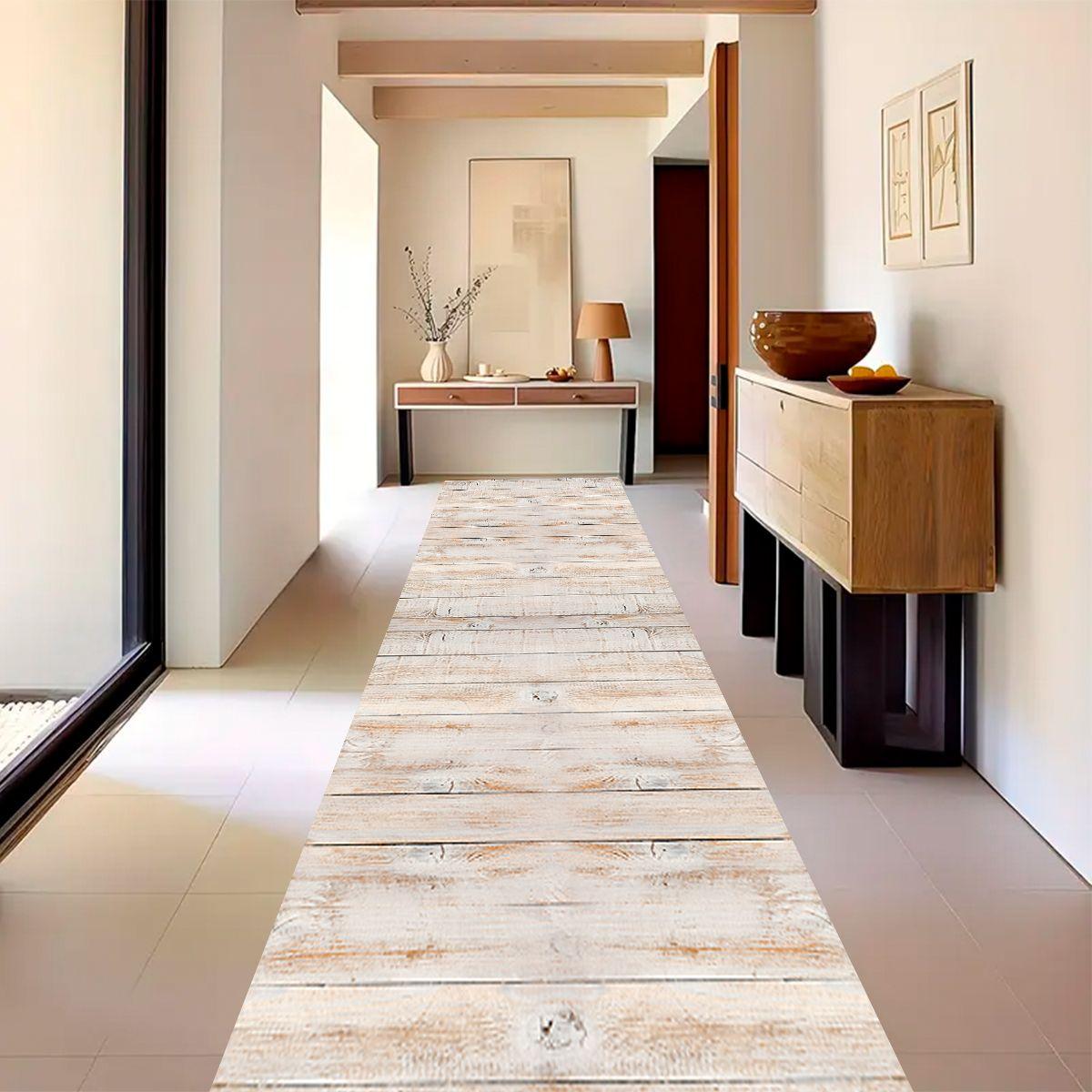 Alfombra Pasillo Vinílica Madera Natural 70 X 230 Cm-1