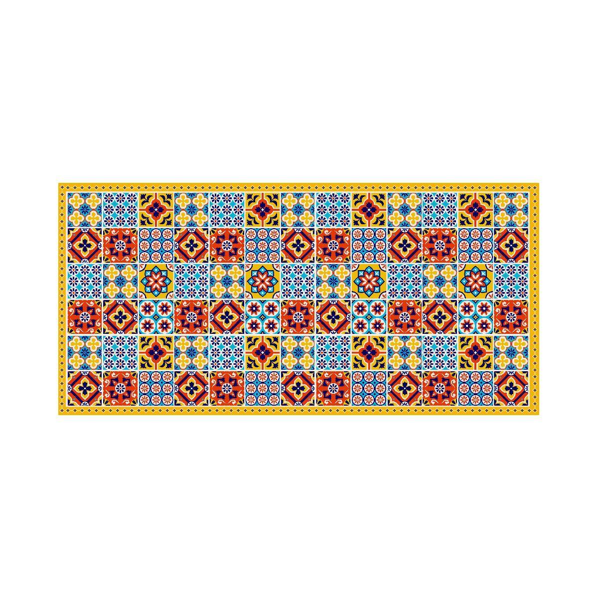 Alfombra Vinílica Cocina Baldosa Portuguesa 70x100cm-9