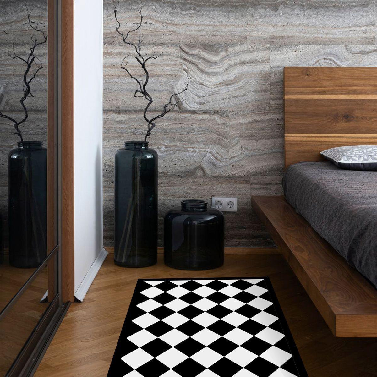 Alfombra Vinílica Living  Rombo Dama Medium 70x140 cm-3