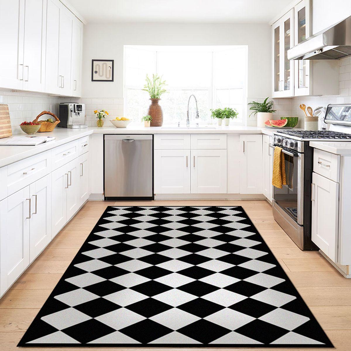 Alfombra Vinílica Living  Rombo Dama Medium 70x140 cm-5