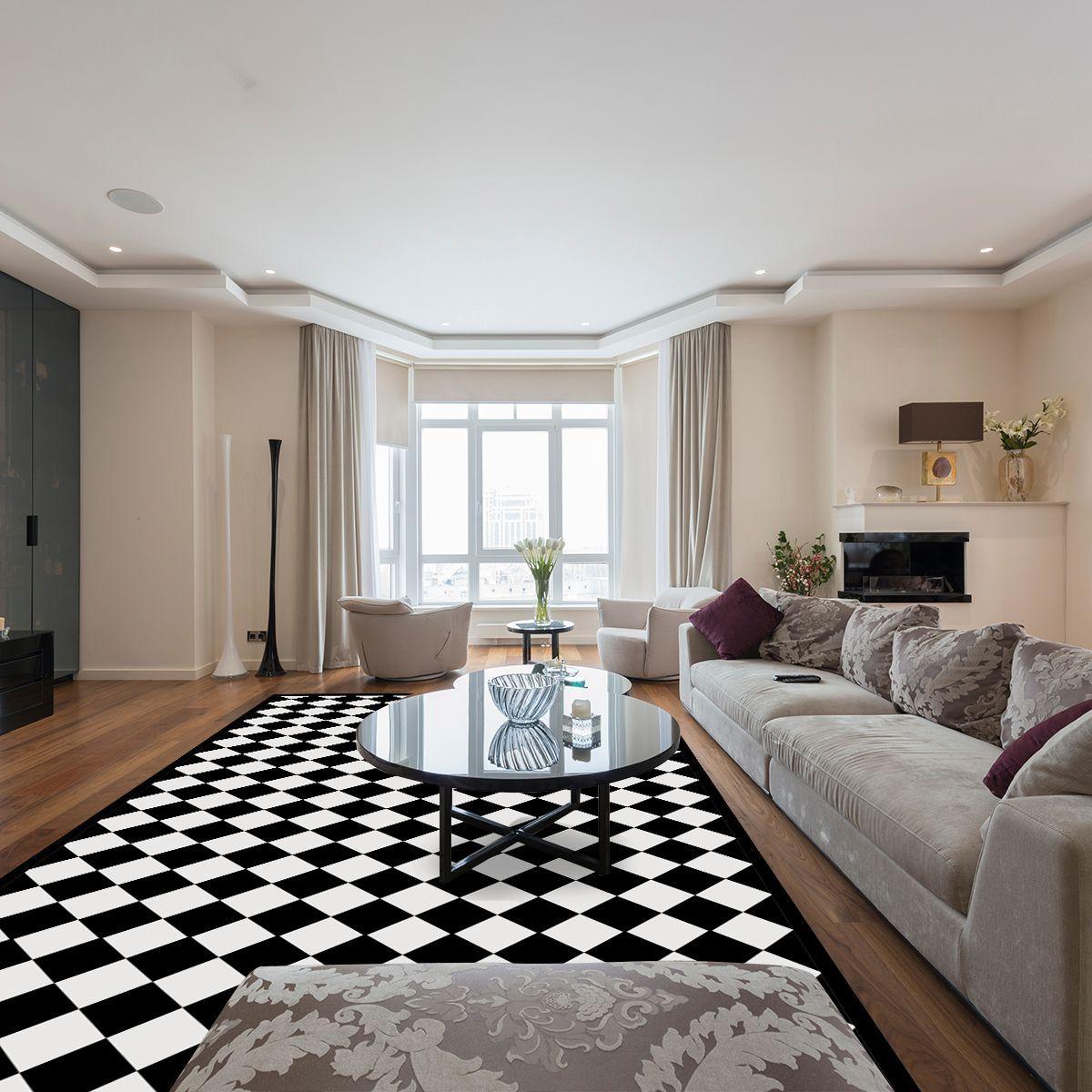 Alfombra Vinílica Living  Rombo Dama Medium 70x140 cm-9
